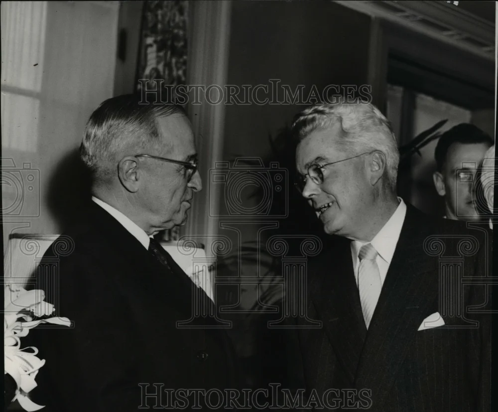 1955 Press Photo Truman and Mike Feighan - cva45486