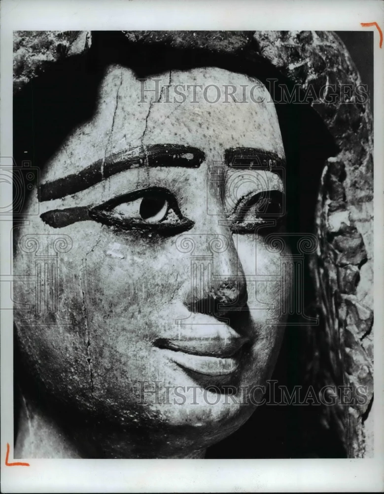 1968 Press Photo The wooden head statue of Imeret Nebes