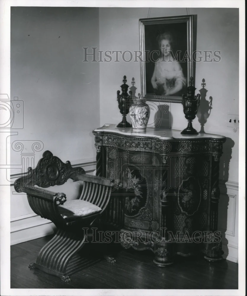 1955 Press Photo Italian Painting Donated to Milwaukee Art Institute - mjb16471