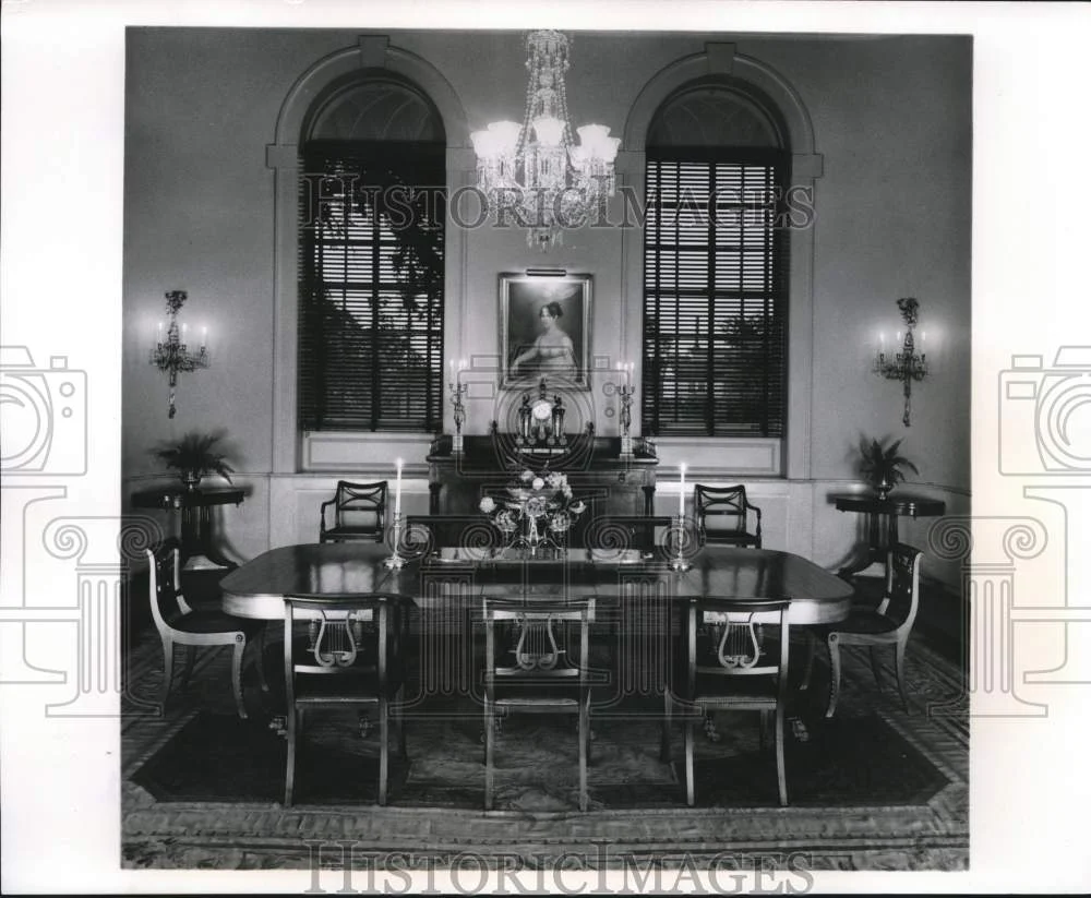 1967 Press Photo Dining room in Duncan Phyfe Alcove of the Henry Ford Museum