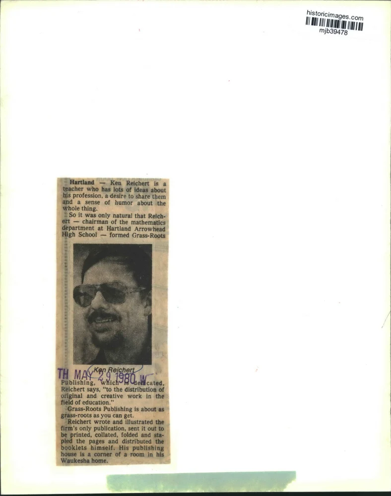 1980 Press Photo Ken Reichert Math Department Chariman at Wisconsin High School - Image 2