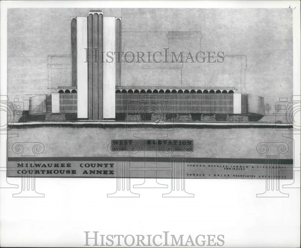 1967 Press Photo The Exterior of the Milwaukee Courthouse - mjb47397