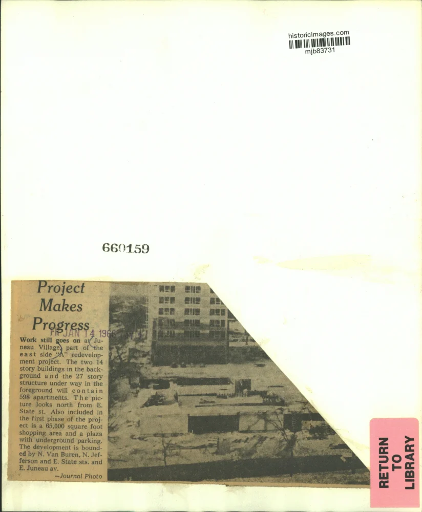 1966 Press Photo Juneau Village Project Makes Progress - mjb83731 - Image 2
