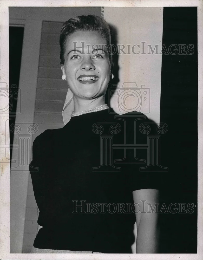 1956 Press Photo Irene Meyer, Senior, WRU, Miss Ohio National Guard - neb18839