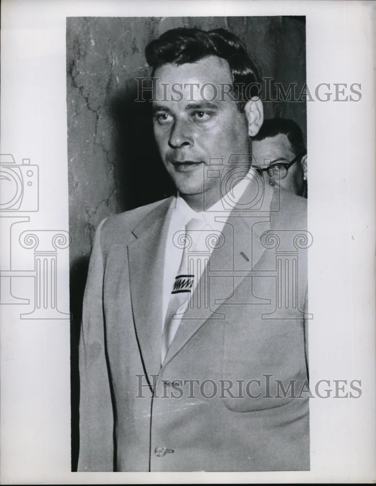 1958 Press Photo David Tapp Detroit Michigan Crooked Police