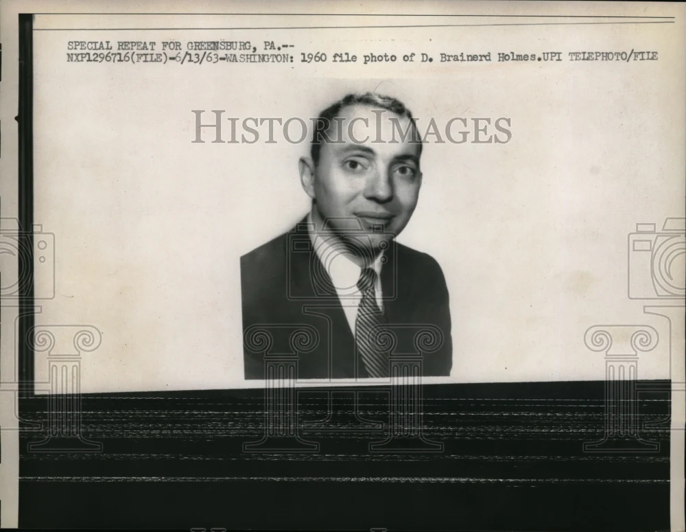 1963 Press Photo Washington D.C. Dr Brainerd Holmes