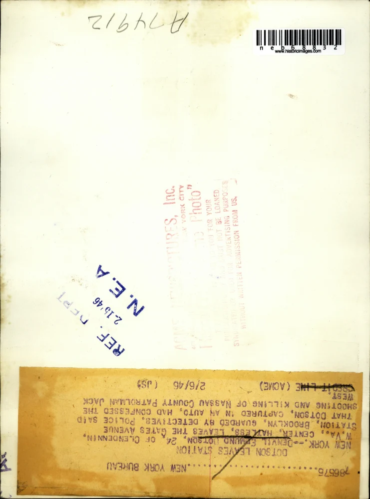 1946 Press Photo Denvil Edmund Dotson confessed killing of Nassau Patrolman - Image 2