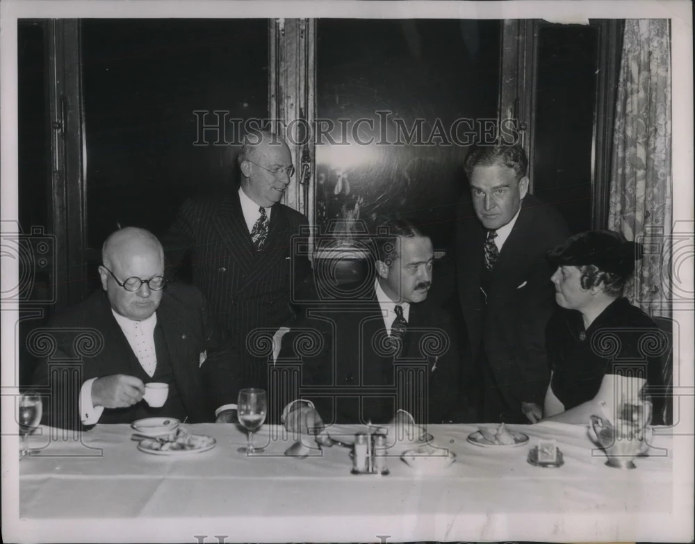 1937 Press Photo Wiliam Chadbourne, John Rane, Kenneth Simfbon, Bruce Eaton,