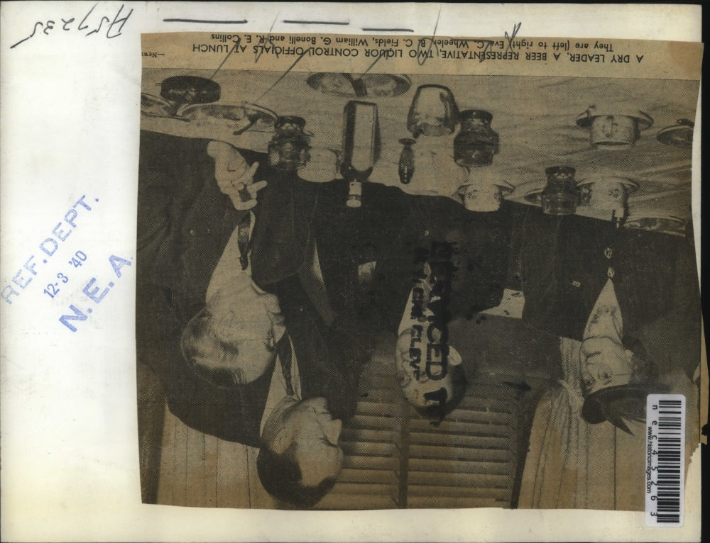 1940 Press Photo Eva Wheeler, B.C. Fields, William Bonelli, R.E. Collins - Image 2