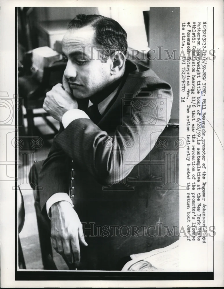 1960 Press Photo New York Bill Rosensohn Ingemar Johansson Floyd Boxing