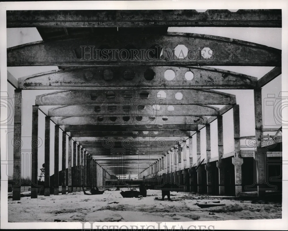 1961 Press Photo Moscow, Russia Leningrad Ave Airline Station is under