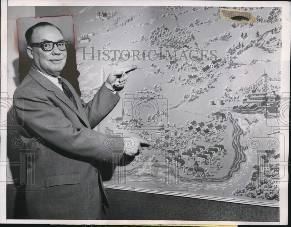 1956 Press Photo Earl Eisenhower, Brother of President Eisenhower