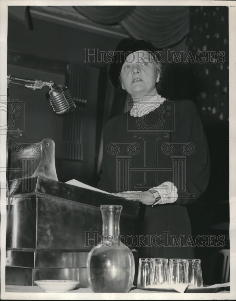 1945 Press Photo Mrs. Eugene Meyer, Wife of Publisher Addresses Red Cross