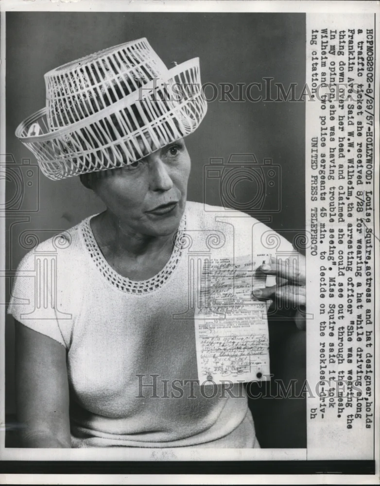 1957 Press Photo Hollywood, Calif Louise Aquire actress & designer