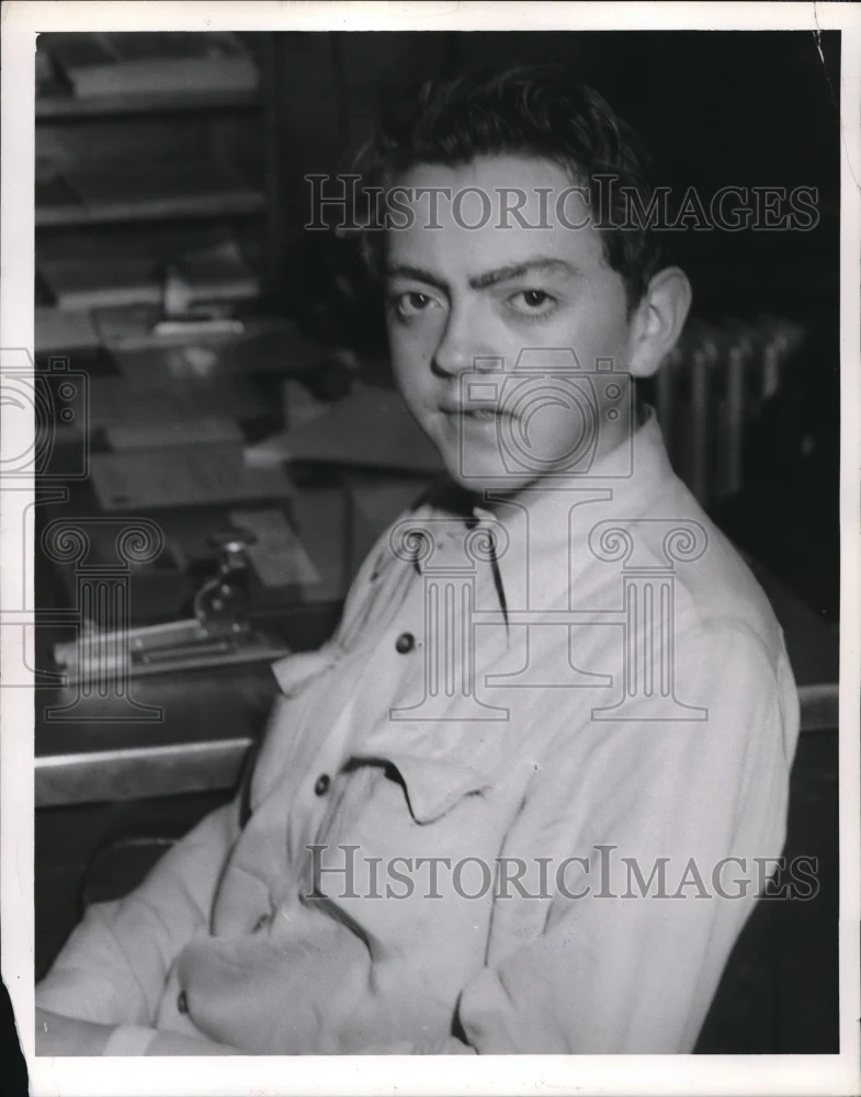 1953 Press Photo Mug shot of Peter K Aboru in Cleveland Ohio