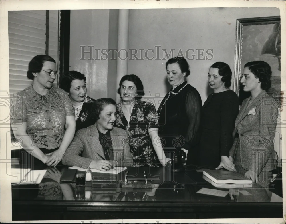 1937 Press Photo B'Nai B'Rith committee,H Klein,H Sampliner,R Weiskoph