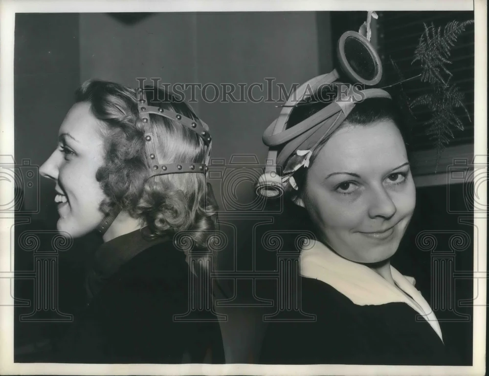 1938 Press Photo Bert Morrison Most Unusual Hat
