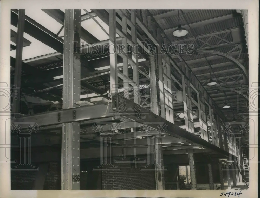 1940 Press Photo Belmont Park racetrack construction in NY