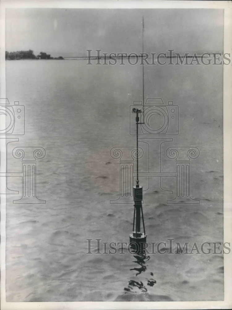 1956 Press Photo Floating Weather Station Used by U.S. Navy
