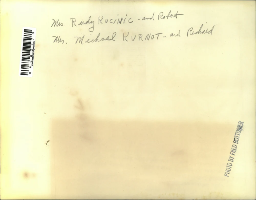 Press Photo Mrs. Rudy Kucinic & Robert & Mrs. Michael Kurnot & Richard - Image 2