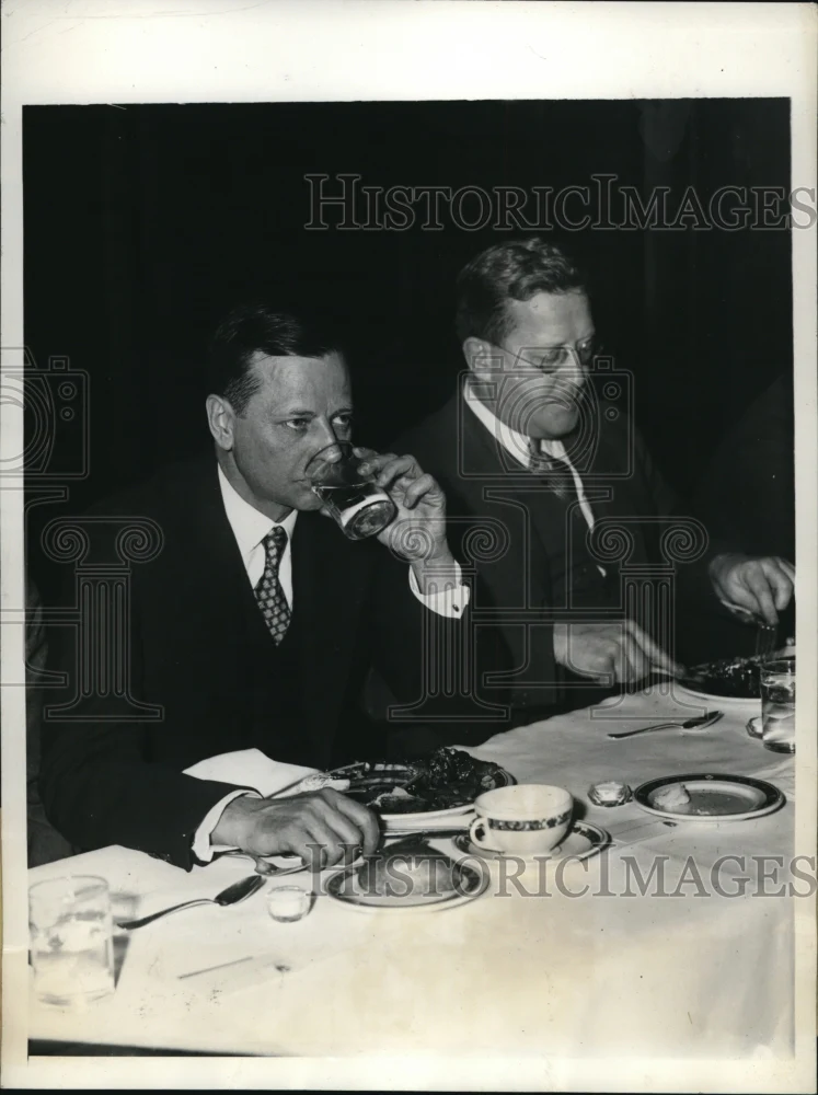 1934 Press Photo Pittsburgh Mayor William McNair & Judge Frank Smith