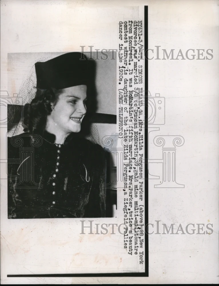 1949 Press Photo Simons Island Ga Mrs Hilda F Parker