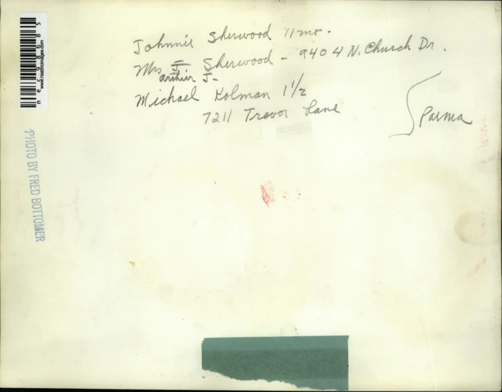 Press Photo Johnnie Sherwood, Mrs Arthur J Sherwood and Michael Kolman - Image 2