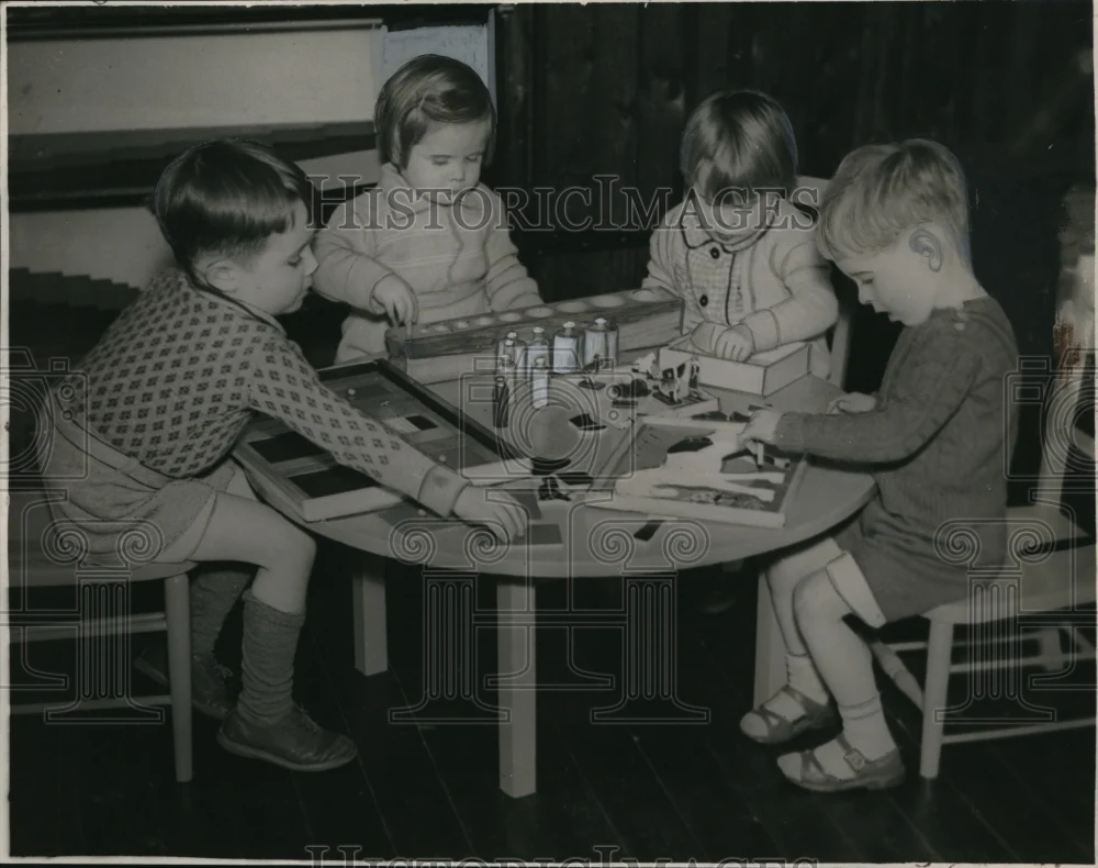 1941 Press Photo St Christophers Nursery at Tramin College in England