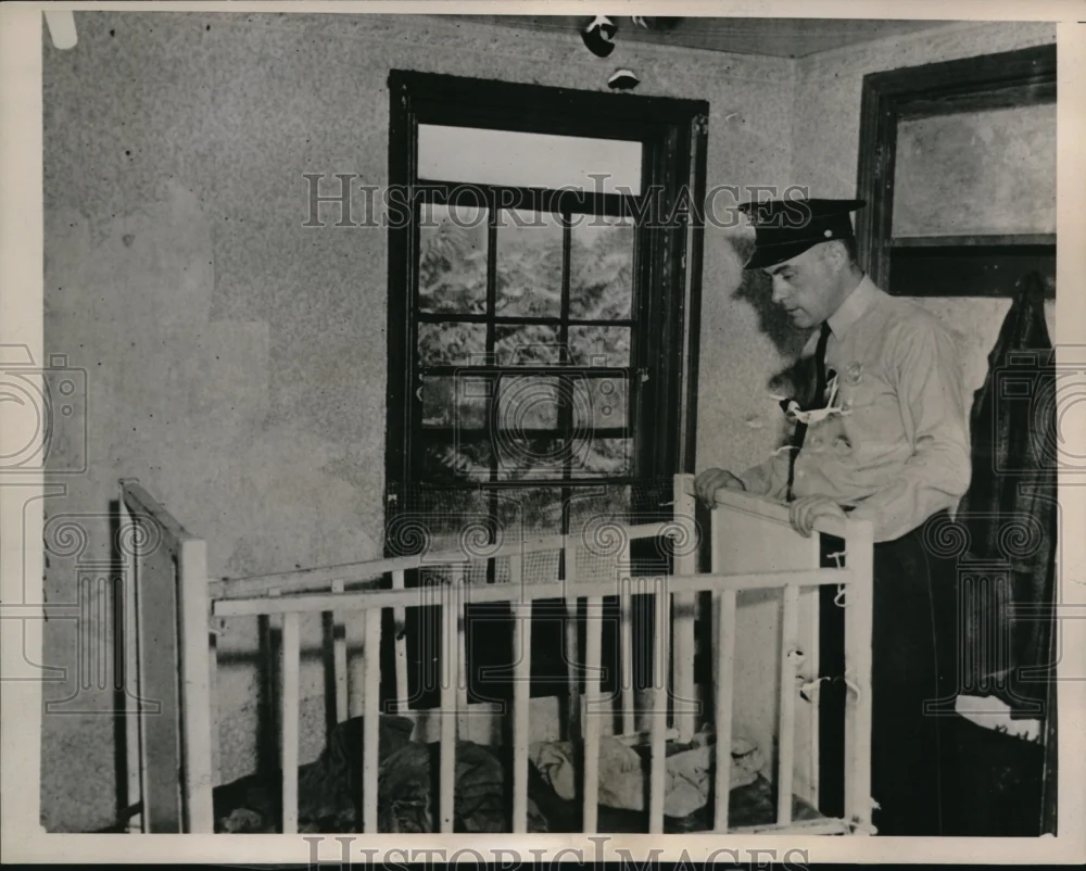 1936 Press Photo Mrs. Shanks arrested for chaining her children