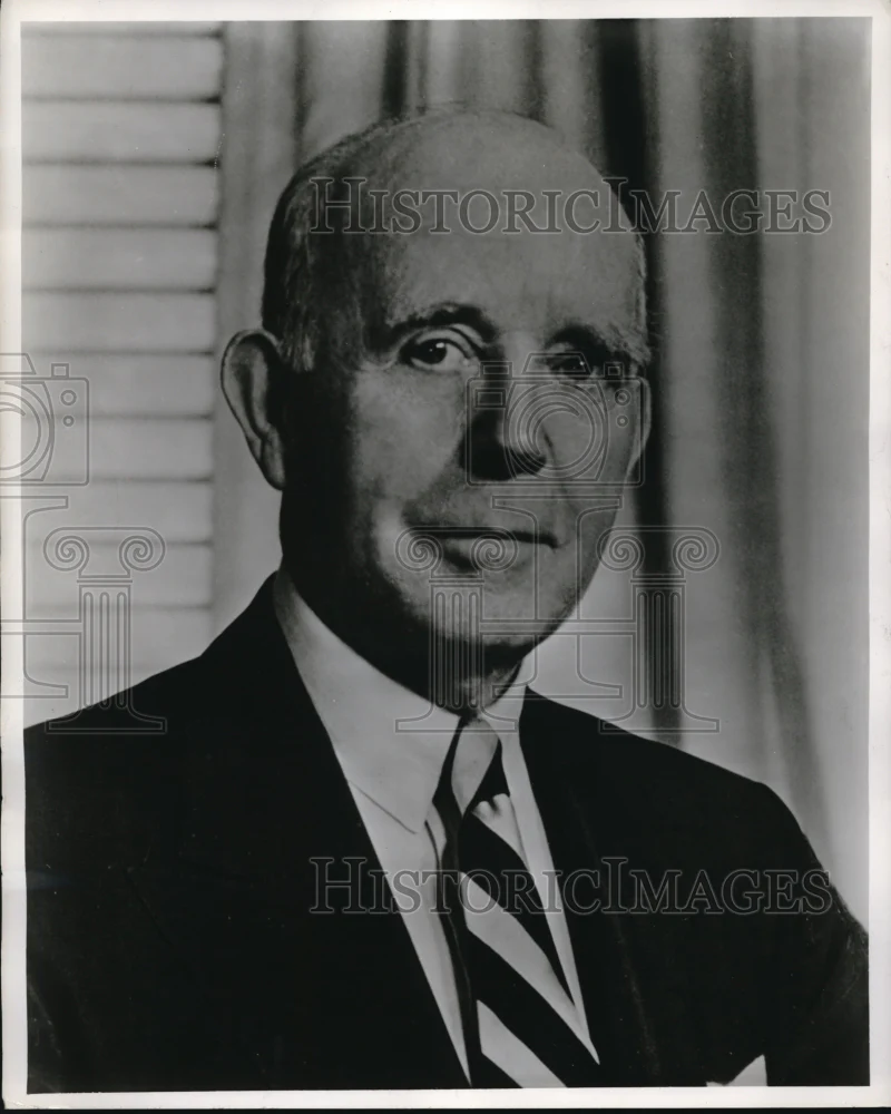 1958 Press Photo Edward H.Little Chairman of the Board & President
