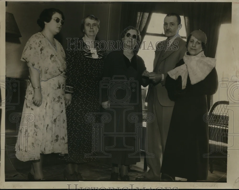 1934 Press Photo H E Lewis of Telling Belle Vernon Co Mabel Wensworth H Frantz