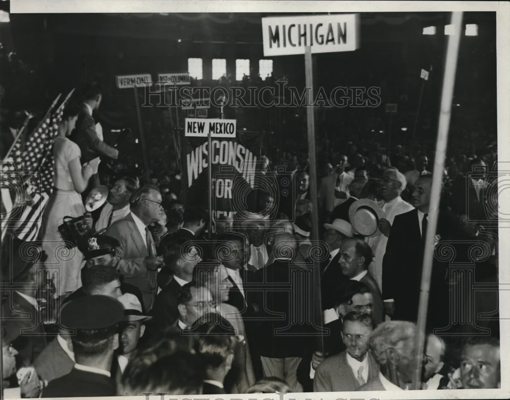 1932 Press Photo Convention Chicago Eighteenth Amendment Keynoter Barkley