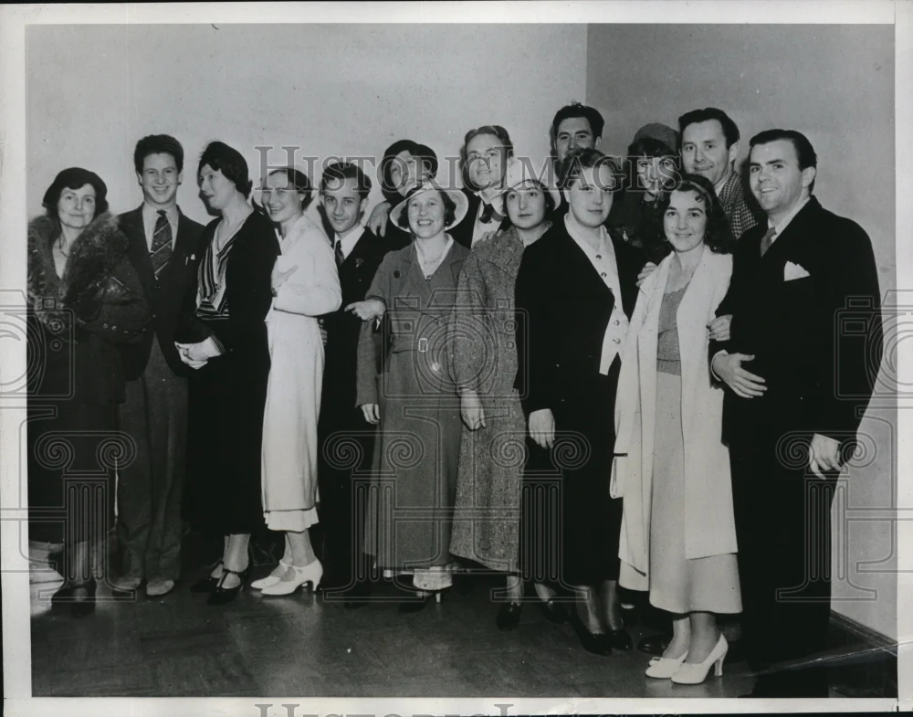 1934 Press Photo Cast of the Musical Drama Ross Roy