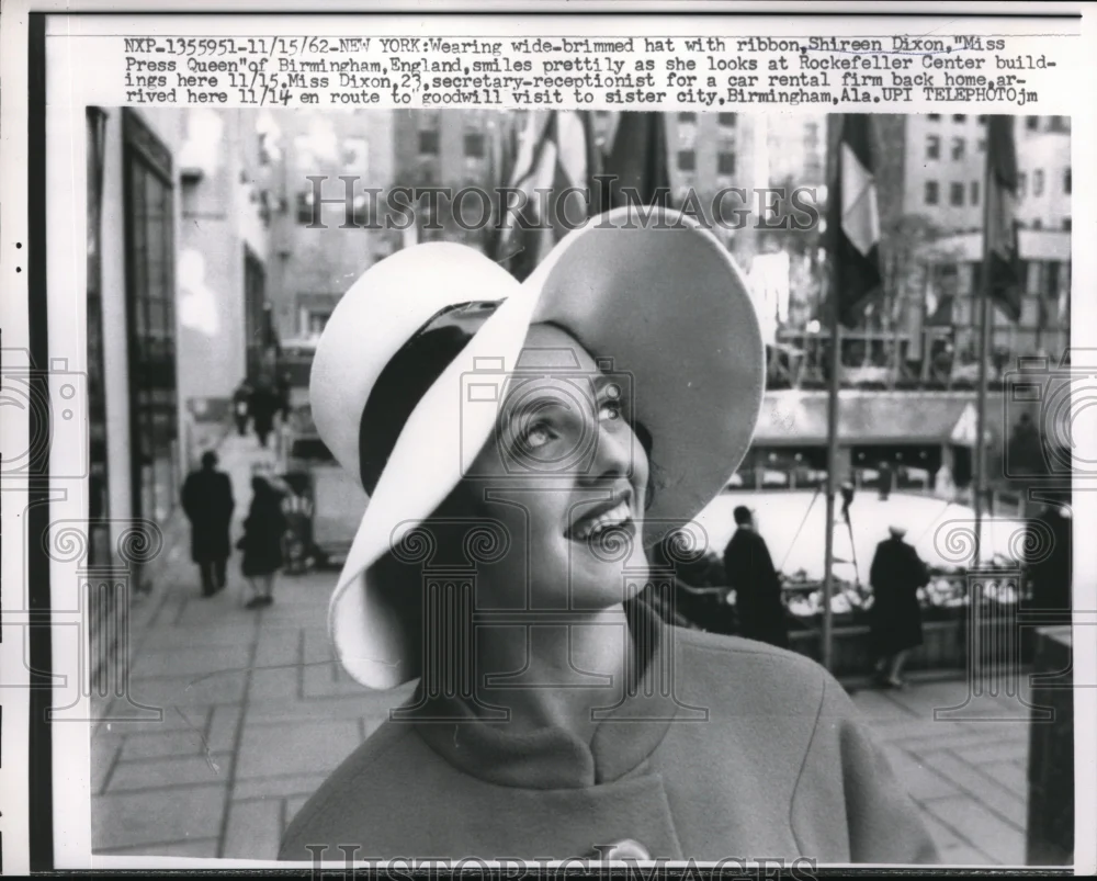 1962 Press Photo NYC Shireen Dixon Miss Bormingham England - ned09342