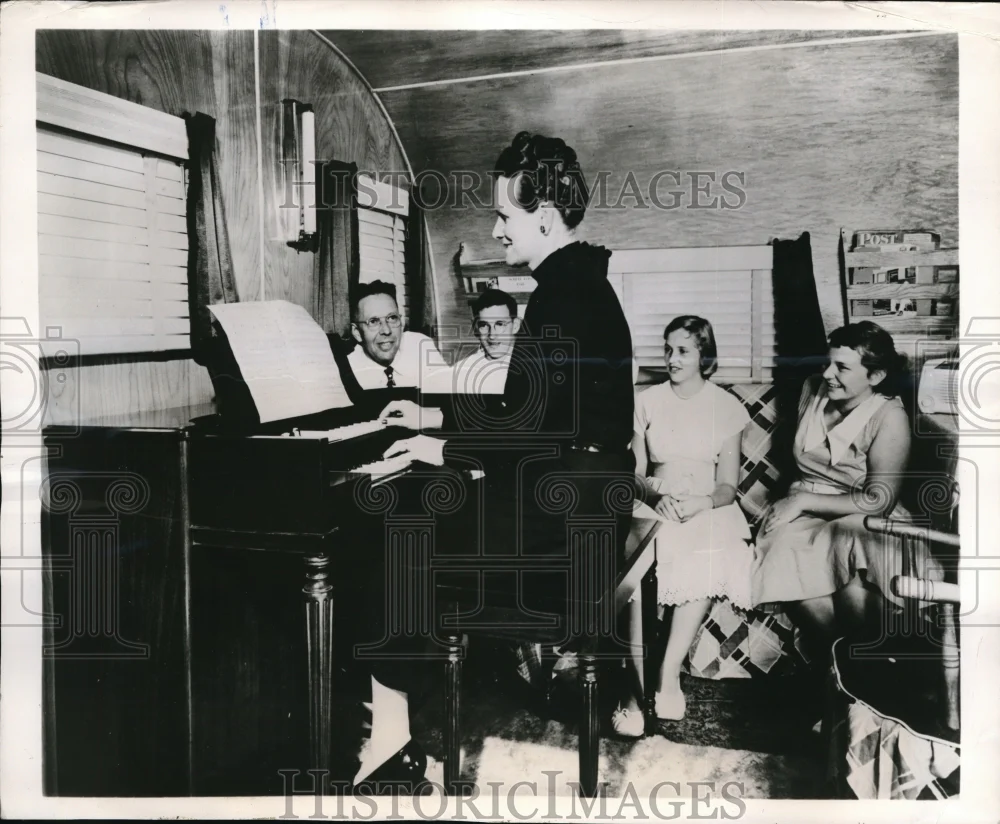 Media Photo Family Enjoying Music in Mobile Home