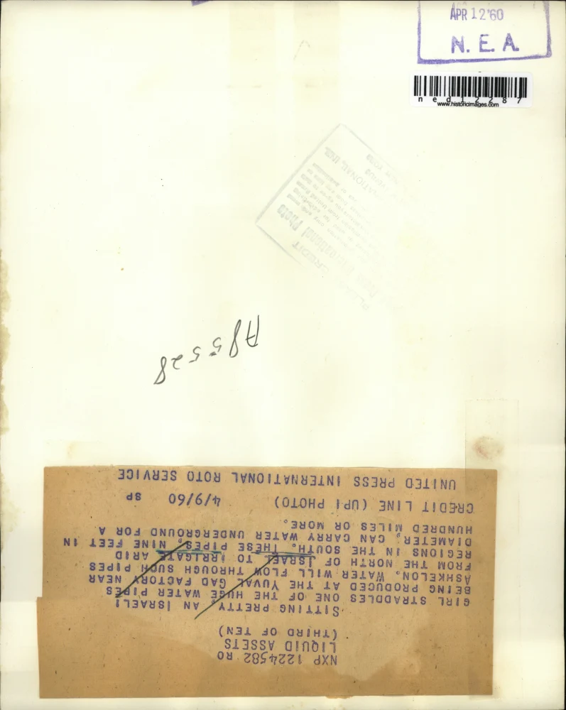 1960 Media Photo Ashkelon Israeli Water Pipes Irrigate South Regions - Image 2