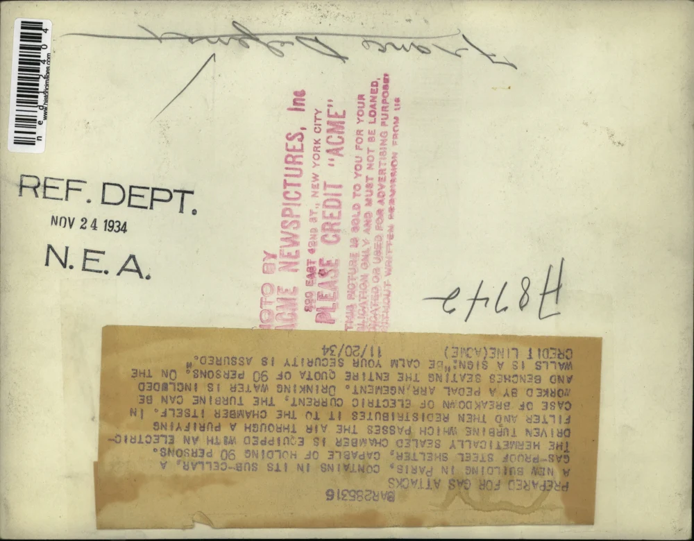 1934 Media Photo Sub-Cellar of New Building in Paris - Image 2