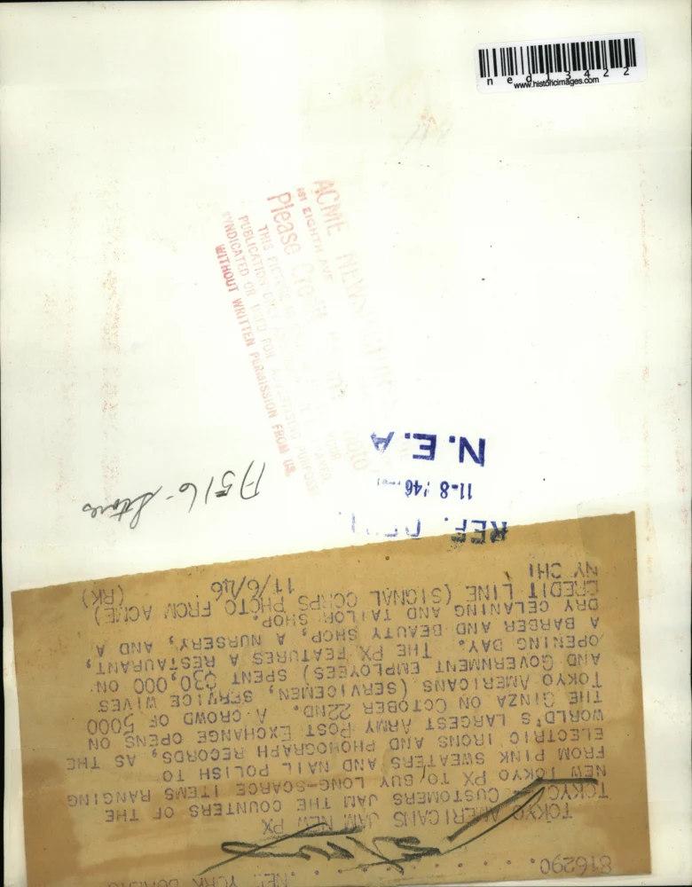 1946 Media Photo Tokyo Americans Jam Counters To Purchase Items-Ginza Army Post - Image 2
