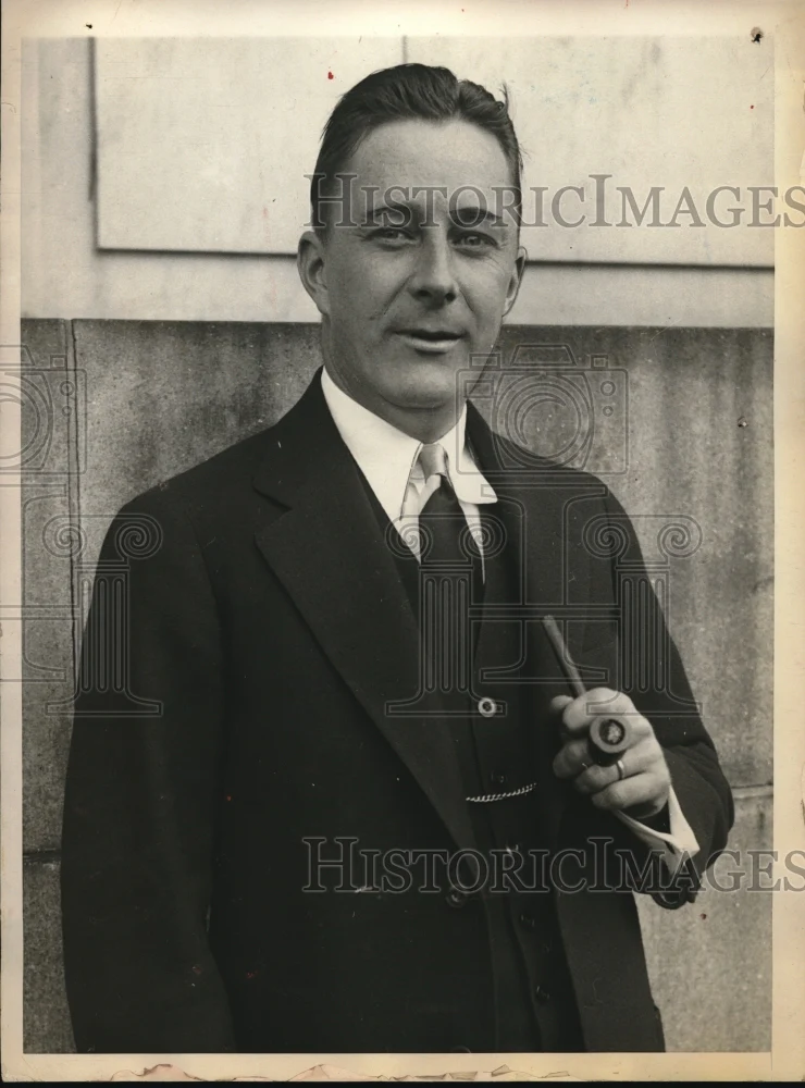 1929 Press Photo Charles L Evanson of Conn Mfg Assoc at Senate investigation