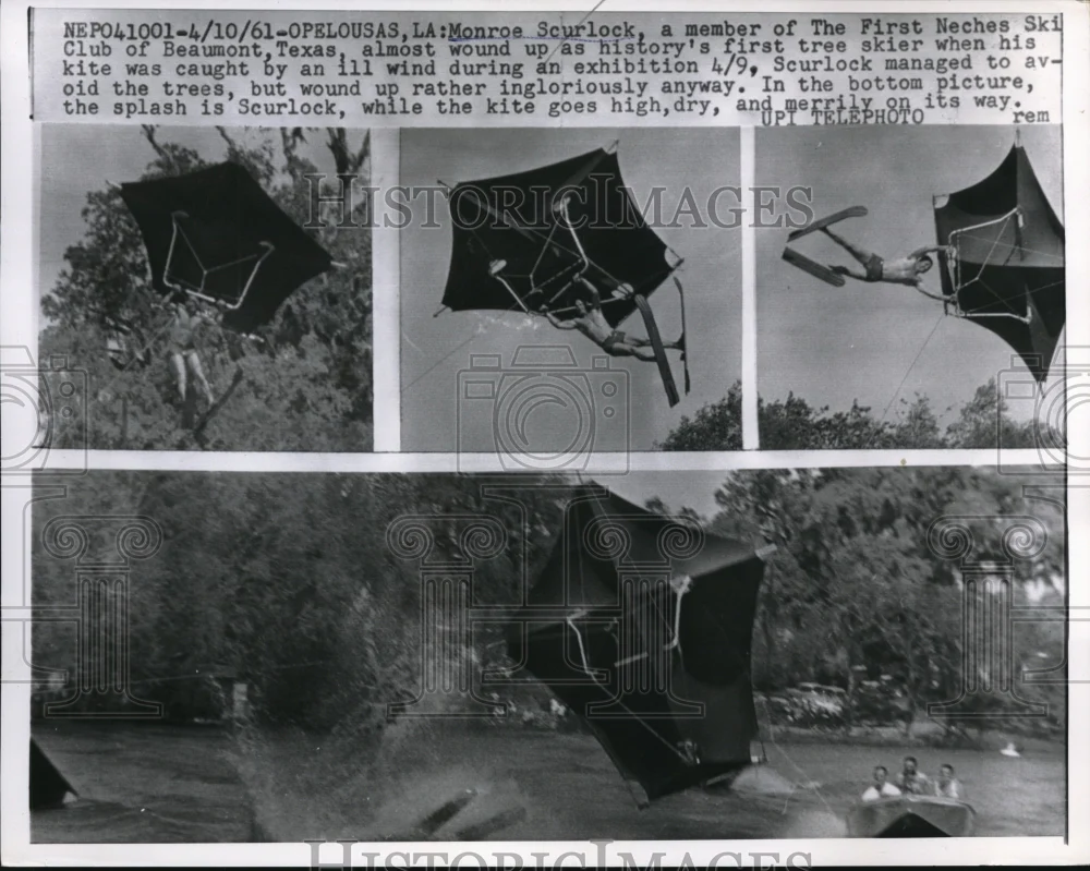 1961 Press Photo Opelousas La Monroe Scurlock member of First Neches Ski Club