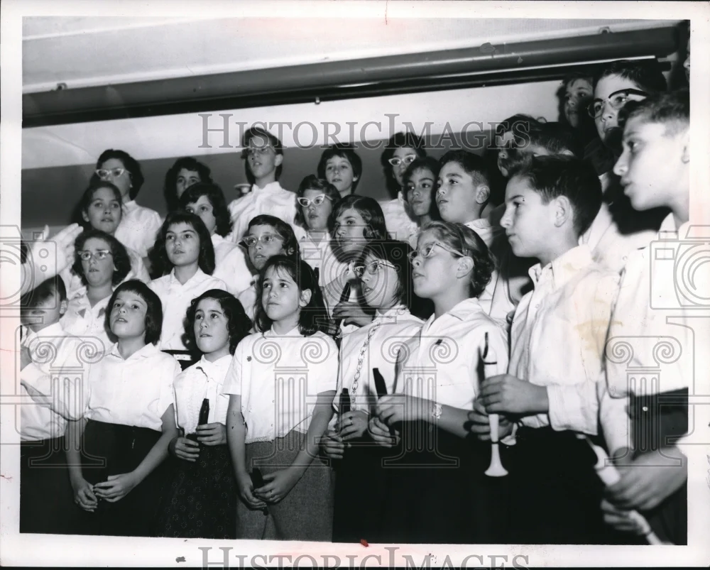 1959 Press Photo Belvoir School Student Choir, Rainbow Hospital.