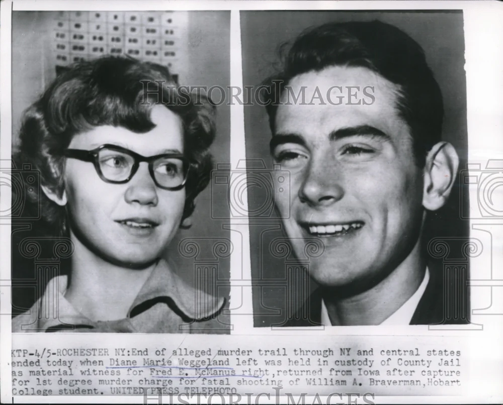 1953 Press Photo End of alleged murder trail through NY and central