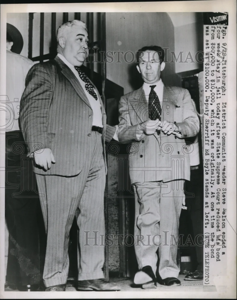 1950 Press Photo Steve Nelson Ends 4 Week Stay In Jail