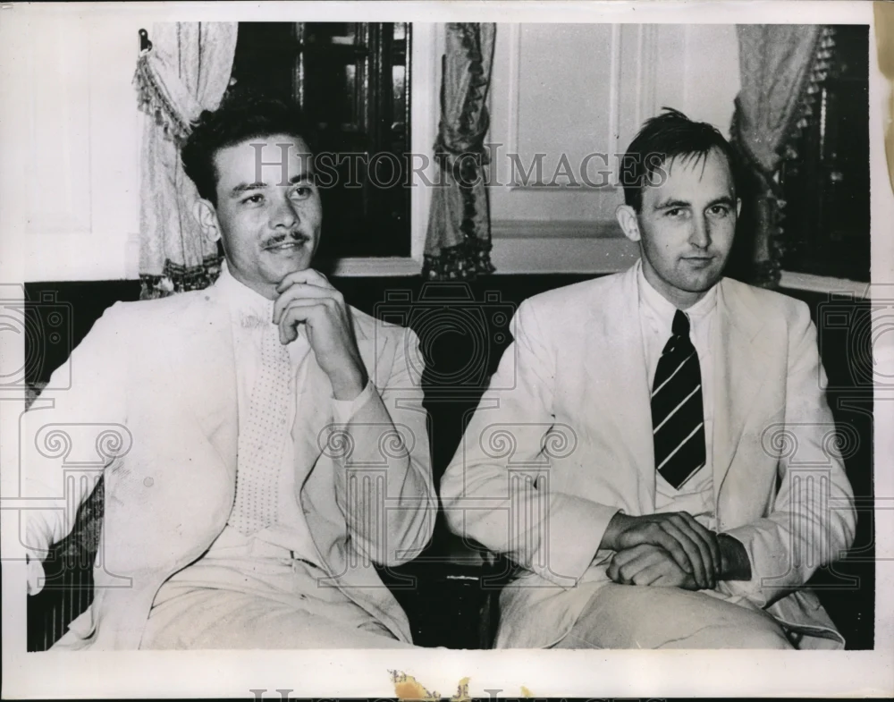 1935 Press Photo Jospeh Belter and Arthur A. Zuhn in New Orleans. Members of