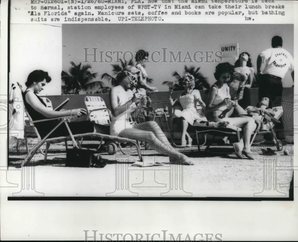 1960 Press Photo Miami Fla now that MIami temperatures are back to normal