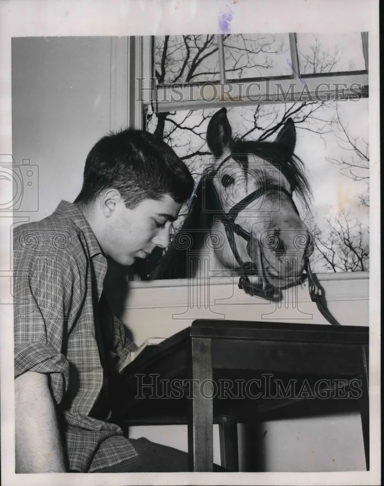 1959 Press Photo A studious collegian with a stable outlook, this nameless