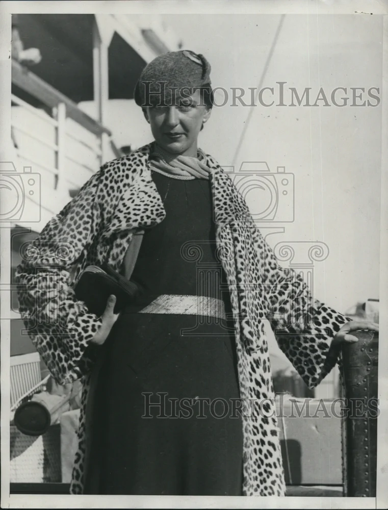 1933 Press Photo Valerie Vose New York Suit Against Husband Santa Cecilia