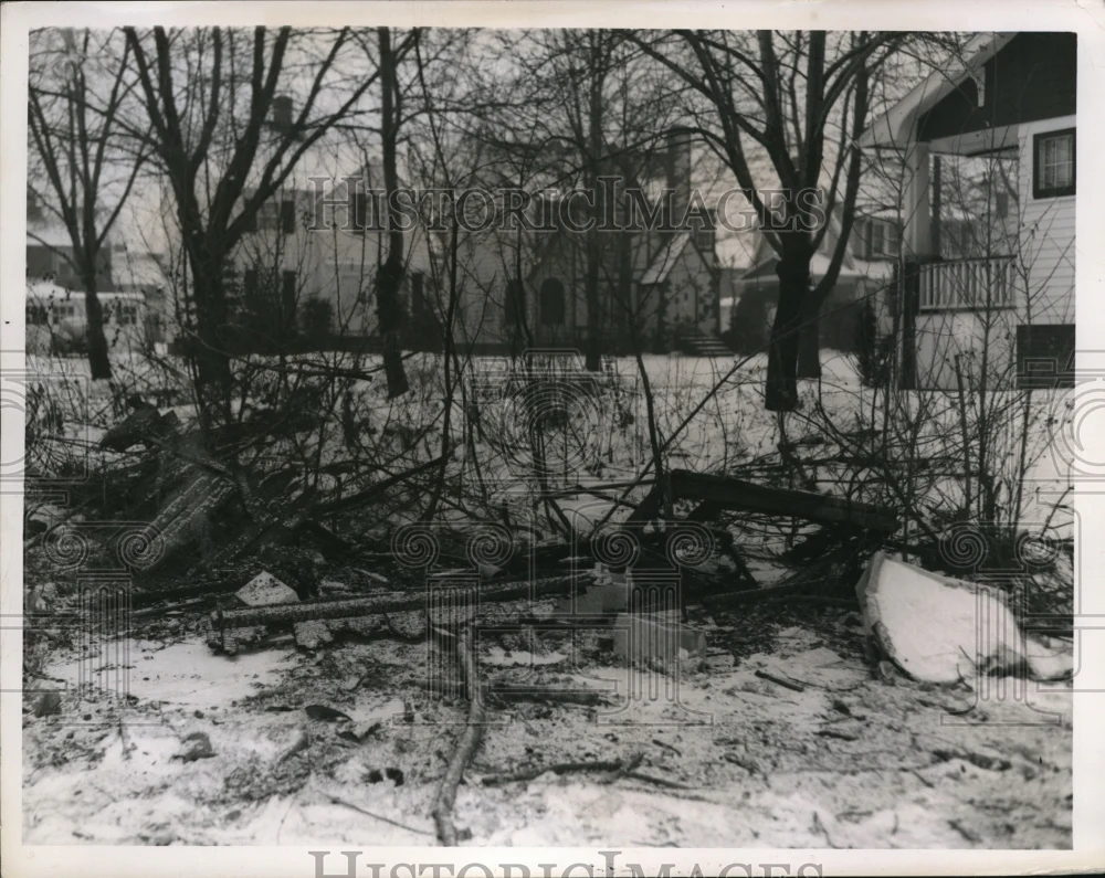 1950 Press Photo Shanty's Tragedy after crash and burn