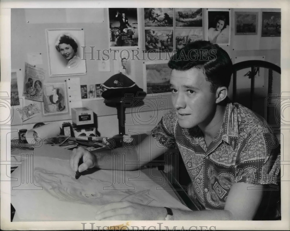 1949 Press Photo Doug Cook Boyfriend of Miss America Jacque Mercer