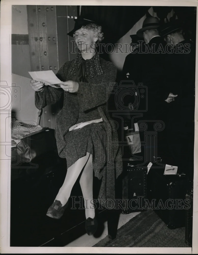 1936 Press Photo Mrs Alfred Hertz, Wife Of San Francisco Orchestra Director